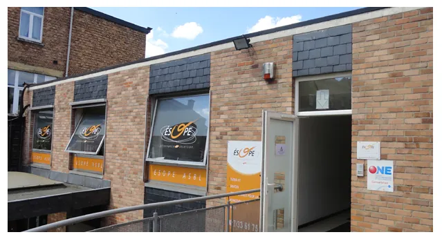 Façade du centre ÉSOPE ASBL, Rue de Rome 17/102 à Verviers
